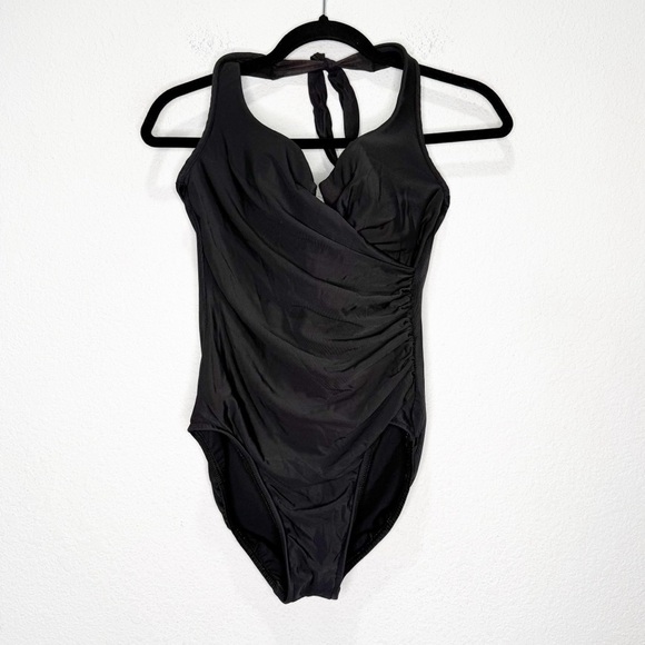 Magicsuit Halter Ruched Draped Underwire Bra Sexy One Piece Swimsuit - Picture 1 of 9